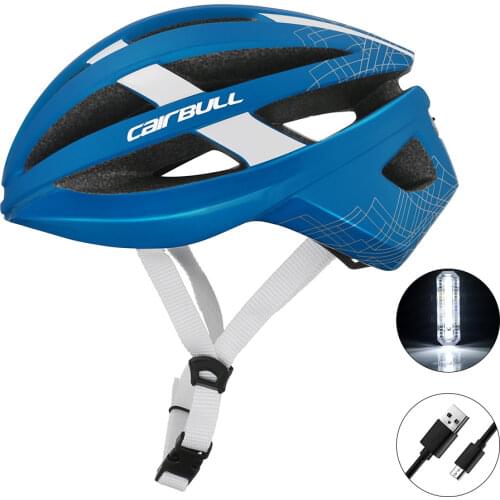Ultralight Bicycle Helmet Road Mountain Bike Led with Removable Visor Goggles for Cycling USB Charging Warning Tail Light