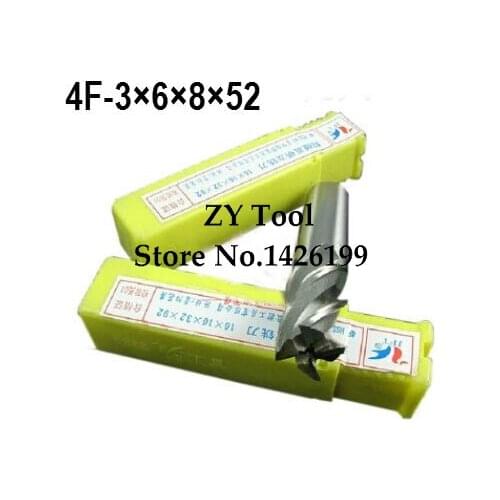 High Quality 10pcs End Mill 3mm four 4 Flute HSS & Aluminium End Mill Cutter CNC Bit, Milling tools,3*6*8*52mm