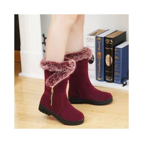 2019 Winter Women Boots Warm Plush Ankle Snow Boots Women Shoes Fashion Zipper Womens Winter Boots Plus Size Zapatos De Mujer