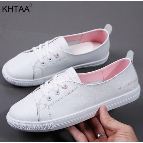 Women Flat Sneakers Ladies PU Leather Slip On Soft Woman White Vulcanized Shoes Comfortable Casual Plus Size Female Footwear