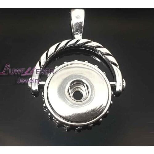 High quality mirror 058 Womens Vintage 18mm snap button necklace bohemian necklaces & pendants DIY Jewelry for women men