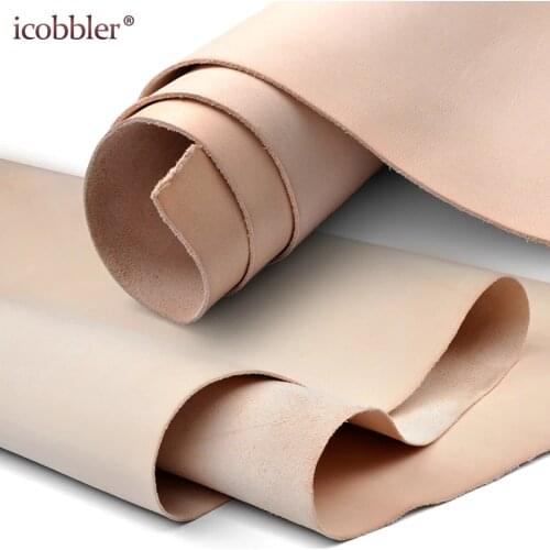 2mm Thick High Quality Leather Side Piece Veg Tan Leather Hides, Vegetable Collection, Natural Genuine Cow Skins 1sq Ft-6 Sq.ft