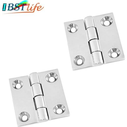 2PCS/Pair Heavy Duty SS 316 marine grade 2inch 50*50mm cast Boat Caravan RV Deck Cabinet Drawer Door Strap Butt Hinge Hardware