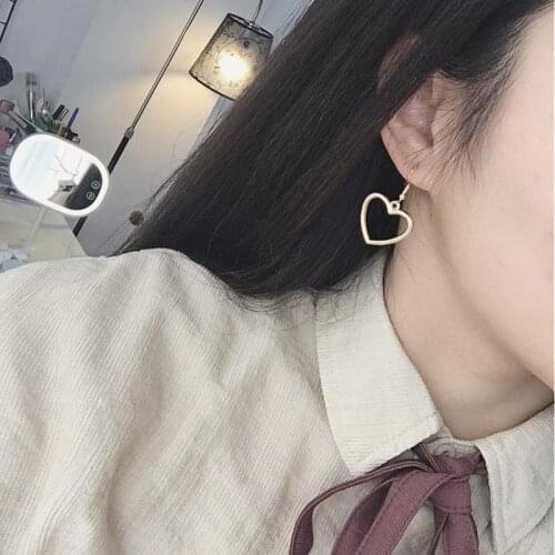 2018 New Geometry Hollow Heart Earrings Sweet Stellulate Gold Earrings Women Jewelry Orecchini Brincos Pendientes Oorbellen