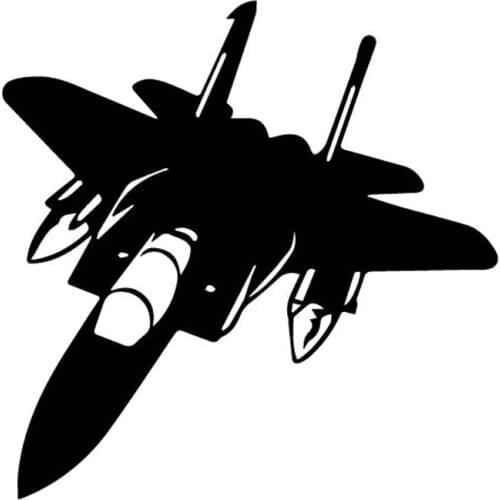 Car Sticker Beautiful Airplane Exquisite PVC Car Decoration Accessories Decal Creative Waterproof Black/white,16cm*16cm