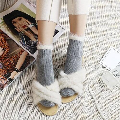 Big Sales Fashion Wool and Cashmere Thickening Cute Beauty WoMens Socks Attractive High Quality