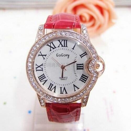 Brand Gogoey watch Women rhinestone quartz watch Luxury Crystal Clock Women Fashion Dress Watches reloj mujer 2017 Roman numbers
