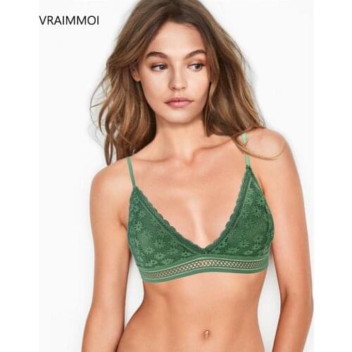 Sexy Floral Lace Bra Top For Women Push Up Female Lingerie Breathable Bralette Removable Pad Thin Wireless Bras