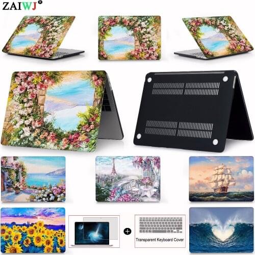 2021 Print Laptop Case For MacBook M1 Chip Air Pro Retina 11 12 13 15 New Pro 13.3 16 inch with Touch Bar ID Keyboard Cover