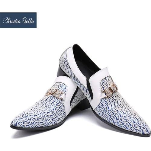 Christia Bella Italian Oxford Shoes Men Luxury Brand Formal Shoes Mens Pointed Toe Dress Shoes Classic Derbies wedding Shoes