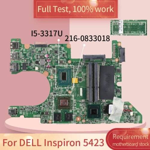 CN-067CG0 For DELL Inspiron 5423 11289-1 067CG0 I5-3317U 216-0833018 SLJ8C Notebook motherboard Mainboard full test 100% work