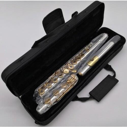 De Xin Flute 500 Series Engraving Hand Carved Keys Gold Plated Lip Plate Flutes 514 517 574 577 584 587 597 B Leg Open Holes