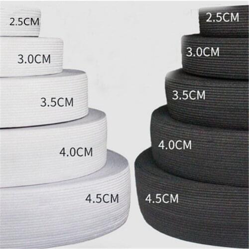 NEW 2" 50mm Width High Quality white black Elastic For Garment Sewing Accessories Hand Made DIY Elastic Webbing Belt 4 meters