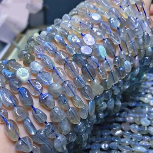 Labradorite Moonstone Kunzite Opal Kyanite 8-9mm Gemstone beads smooth irregular for Jewelry Making diy necklace earring 15inch
