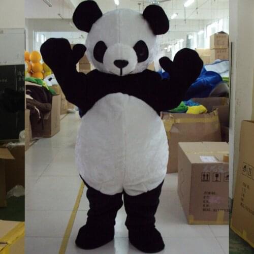 Panda Mascot Costume Chinese Suit Cosplay Advertising Party Game Dress Outfit Carnival Xmas Easter Adults Size Halloween Xmas Ad