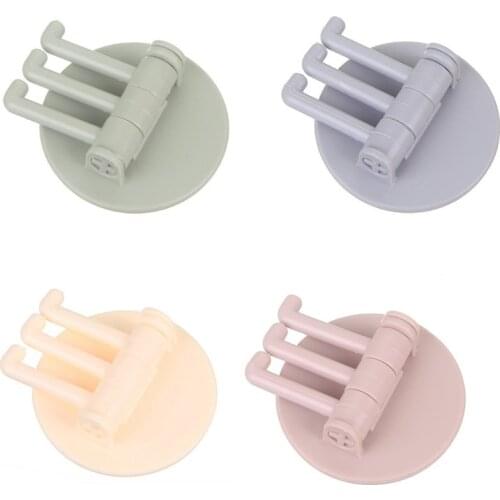 5KG Load Adhesive Swivel Strong Adhesive Holder Wall Hanger Bathroom Kitchen Hooks