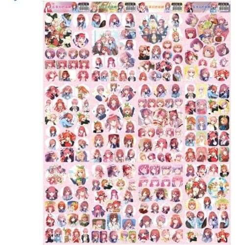 120 sheets/lot Anime The Quintessential Quintuplets Sticker TOY Nakano Nino Figure magic 3d wall stickers for kids rooms