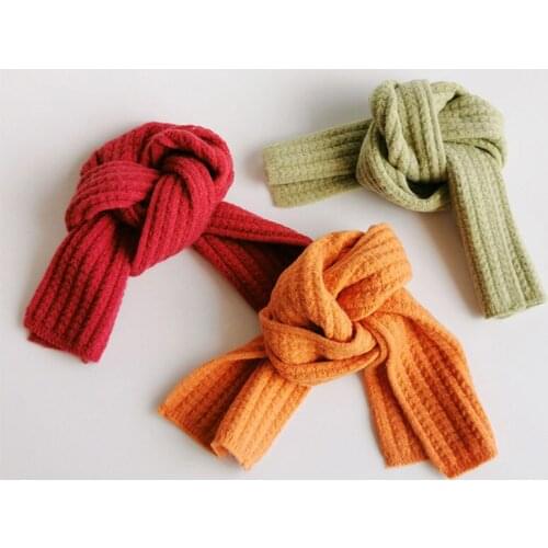 New Children Winter Scarf Baby Warm Knitted Scarves For Baby Boys Girls Soft Kids Scarf Women Thick Warm Black Baby Accessories