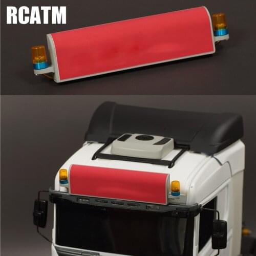 RC Truck Plastic Front LED Advertisement AD Light Box For 1/14 Tamiya RC Truck Man Scania Actros