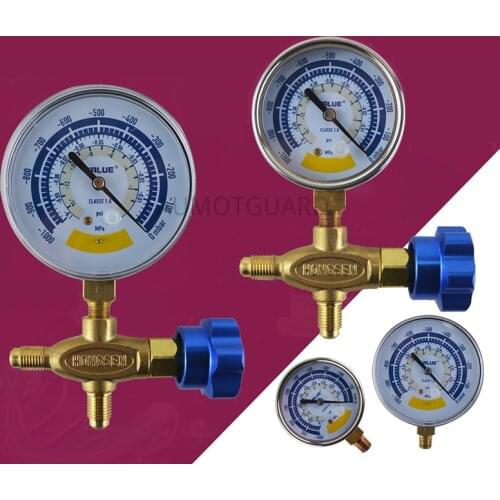 R22 Vacuum Pump Gauge Air Conditioning Tool Set Liquid Set Manifold Gauge 60MM 80MM