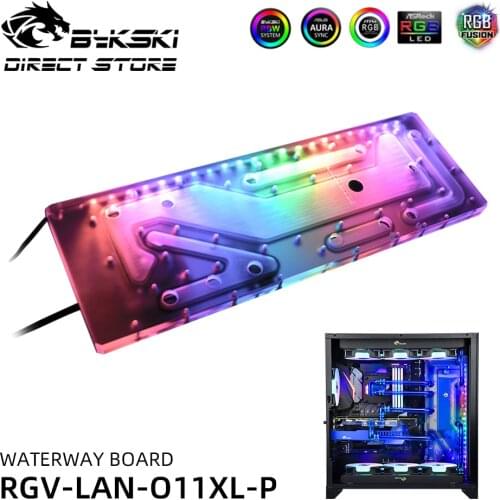 Bykski Waterway Board Reservoir Watercooling System Water Tank Acrylic Tranperant For LIANLI O11 Dynamic XL RGB RGV-LAN-O11XL-P
