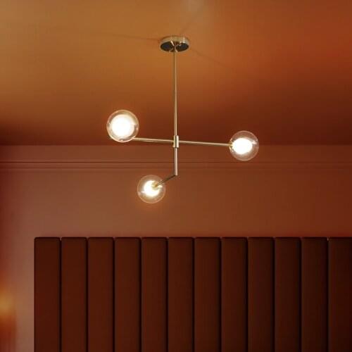 Nordic Boom Gold Pendant Lights G9 Bubble Ball Glass Decorative Lamp Bedroom Dining Room Restaurant Bar Bedroom Pendant Lamps