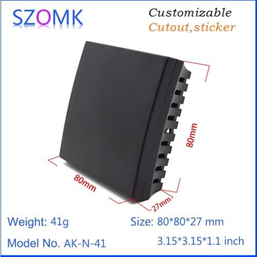 Szomk abs plastic enclosure electrical distribution box (10 pcs) 80*80*27mm project box plastic instrument case electronics box