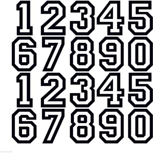 Three Ratels FTZ-220 Vinyl Die Cut Neon Fluorescent Racing Number Sticker For Car Motor Bike Truck Laptop Helmet