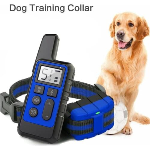 Dog Training Collar Rechargeable Waterproof Remote Electric Dog Shock Collar With Vibration Beep Training Dog Collar Electronic