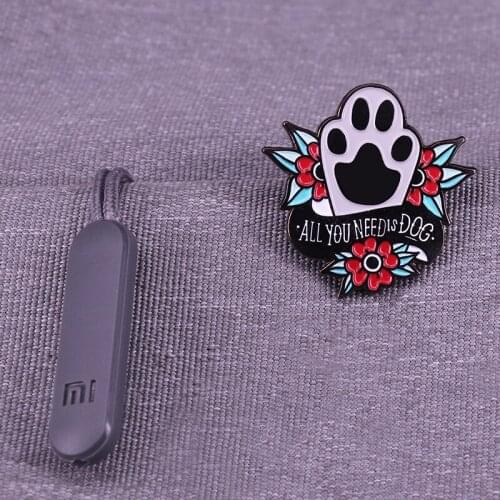 All You Need Is Love And Dog Enamel Pin Animal Lover Brooch For Lapel Bag Jacket Scarf Badge