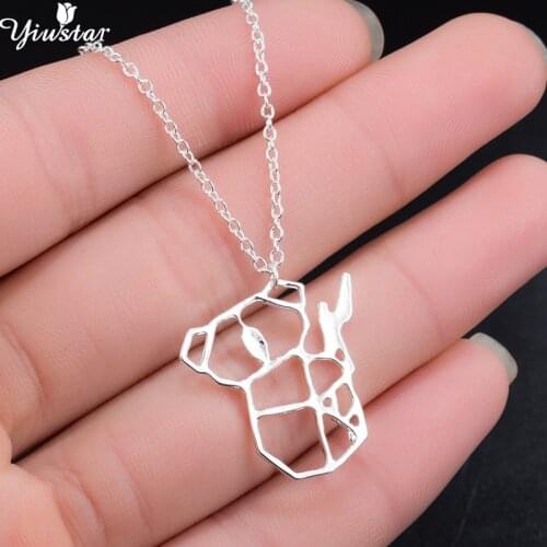 Yiustar Origami Koala Necklaces Animal collier Cute Pendant Choker Necklace Women Best Friend Necklace Birthday Party Gifts