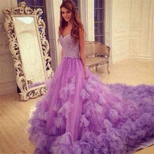 Vestidos de quinceanera Quinceanera Dresses Purple Prom Dresses Sweetheart Prom Dress Beaded Prom Dress With Flower Embelishment