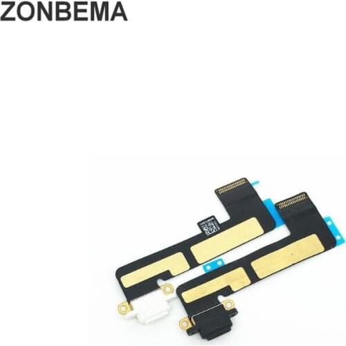 ZONBEMA 100pcs/lot Charger Charging Port Dock USB Connector Flex Cable Ribbon For iPad mini replacement parts