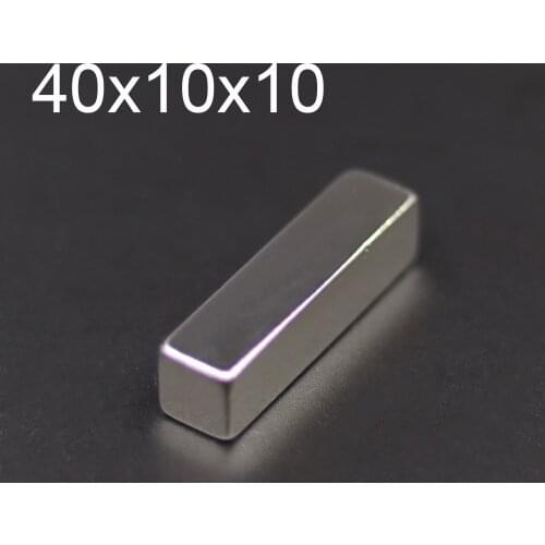 1/2/5/10Pcs 40x10x10 Neodymium Magnet 40mm x 10mm x10mm N35 NdFeB Block Super Powerful Strong Permanent Magnetic imanes