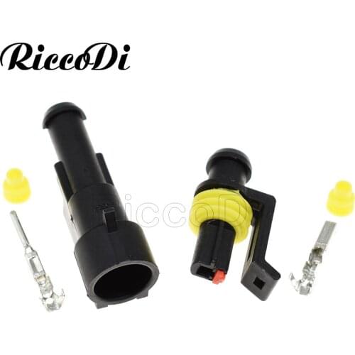 1-50Set Kit 1.5mm AMP Series HID Waterproof Automotic Electrical Wire Connector Plug 282103-1 282079-1