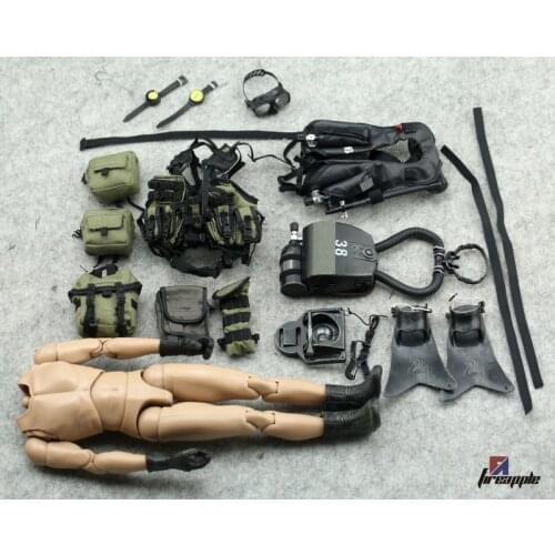 1/6 soldiers mini times toys M002 UDT water ghost AGA seals accessories package with body Action Figures