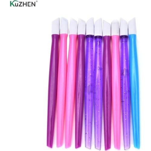 10Pcs/lot Women Nail Art Wrap Applications Hoof Stick Foils Nail Stickers Cuticle Pusher Tools For Nail Beauty New
