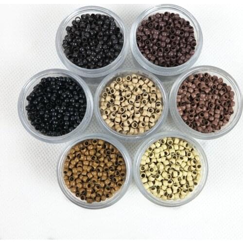 1000pcs/jar Blonde Color 2.5mm copper NANO micro Ring Beads hair extensions For nano ring hair tools