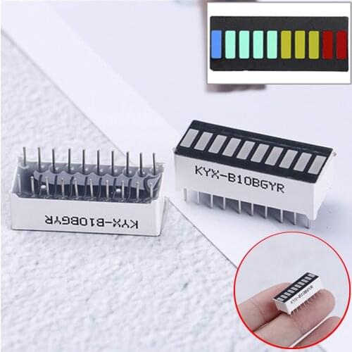 2Pcs 10 Segment Full Color LED Bargraph Light Display Module Ultra Bright Integrated Circuits