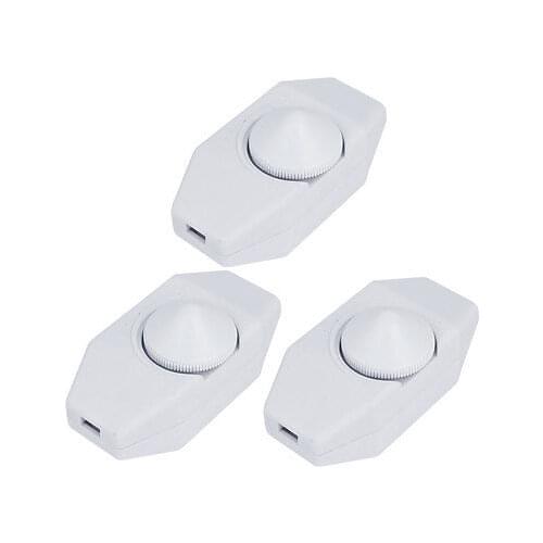 AC 230V 1A Adjustable Aroma Table Lamp Dimmable Dimmer Switch White 2PCS