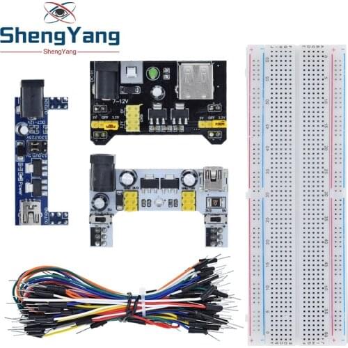 3.3V/5V MB102 Breadboard power module+MB-102 830 points Prototype Bread board for arduino kit +65 jumper wires wholesale