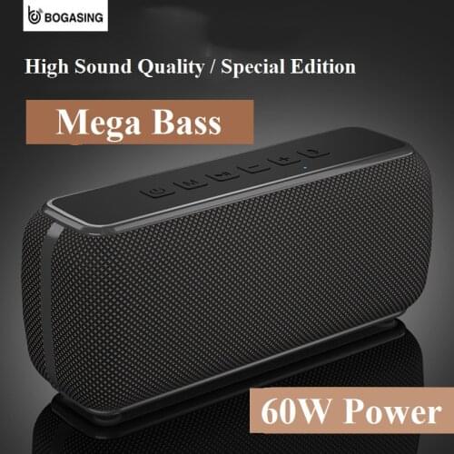 BOGASING M9 Wireless Bluetooth speaker 60W high power overweight subwoofer Boombox outdoor volume speakers altavoces