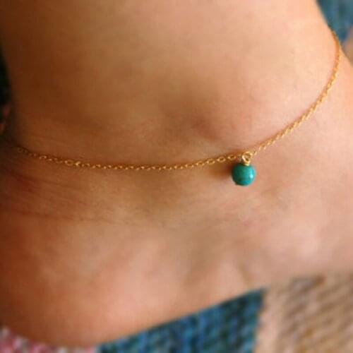 Ankle bracelets chain anklet accessories for women bracelet cheville crochet barefoot sandals fashion beads Anklets stock