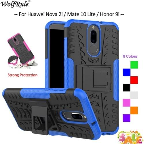 For Cover Huawei Nova 2i Case TPU & PC Holder Armor Bumper Protect Phone Case For Huawei Nova 2i Cover Huawei Mate 10 Lite 5.9