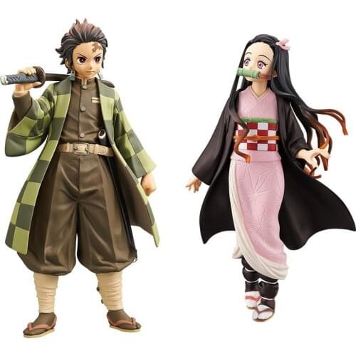 4styles Demon Slayer Figure Toy PVC Action Figure Model toys Kamado Nezuko Kamado Tanjirou Agatsuma Zenitsu Hashibira Inosuke