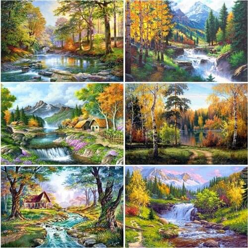 EverShine Diamond Embroidery Tree Diamond Painting Full Square Landscape Rhinestones DIY Cross Stitch New Arrival Home Decor