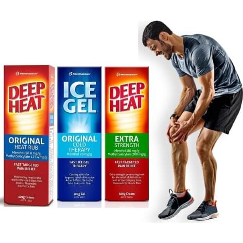 Deep Heat Menthol RUB ICE Cold STRENGTH Therapy Muscular Aches Strain Back Arthritis Rheumatism Pain Shoulder Relief Massage Gel