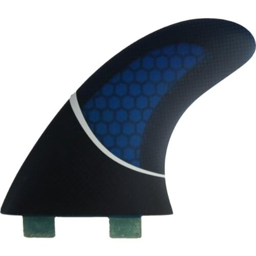 AQUBONA Blue Semi Carbon Honeycomb Surfboard G5 Fcs Fins For Surfing