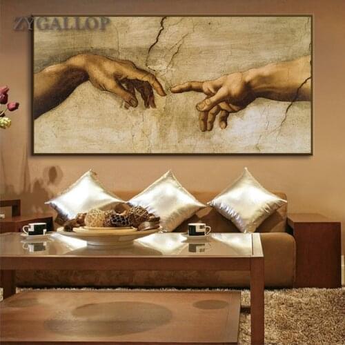 Hand of God Canvas Art Painting Vintage Posters Prints Classical Religion Wall Art Pictures For Living Room Wall Decor Paintings