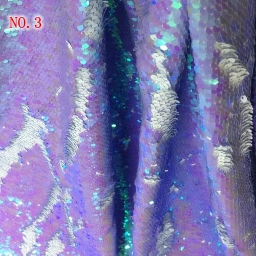 LASUI 2019 NEW 3 yards=1 piece High level Gorgeous sequin funny two-color flip film 5MM Haute Couture Clothing Skirt 20 colors